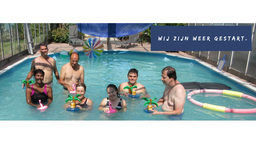 We zijn weer gestart.